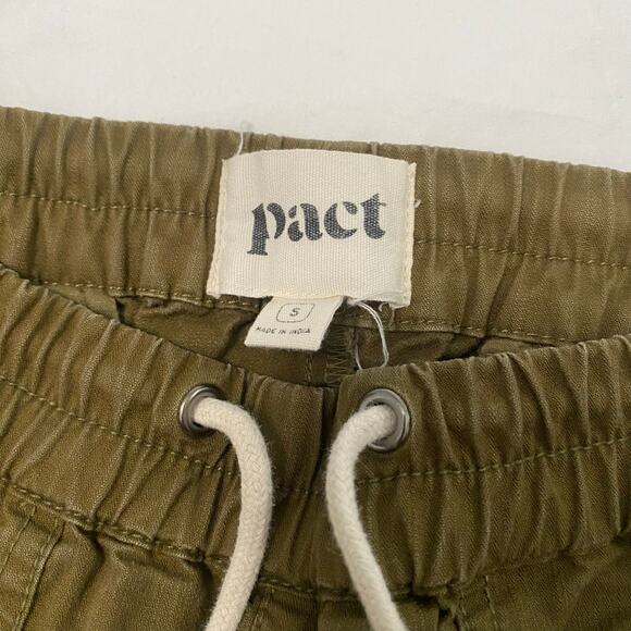Pact Organic Cotton Daily Twill Drawstring Pants Women’s Size Small green - Picture 8 of 9